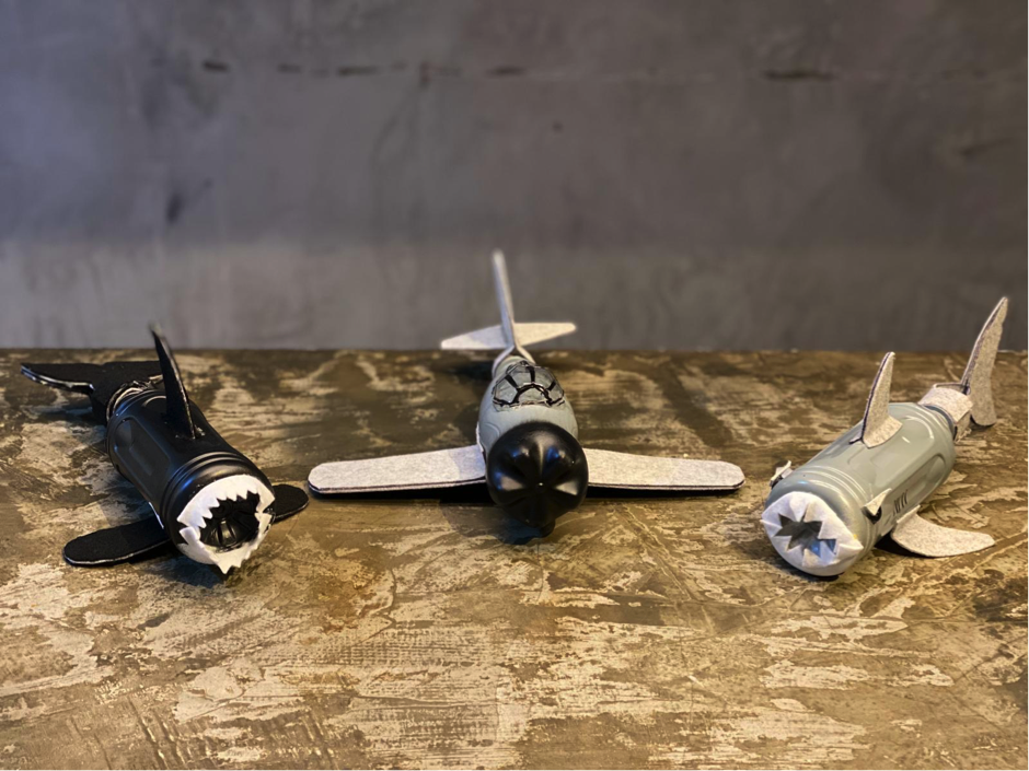 Upcycling example from toilet paper rolls