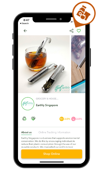 Eco-friendly brand Earthly Singapore on susGain app